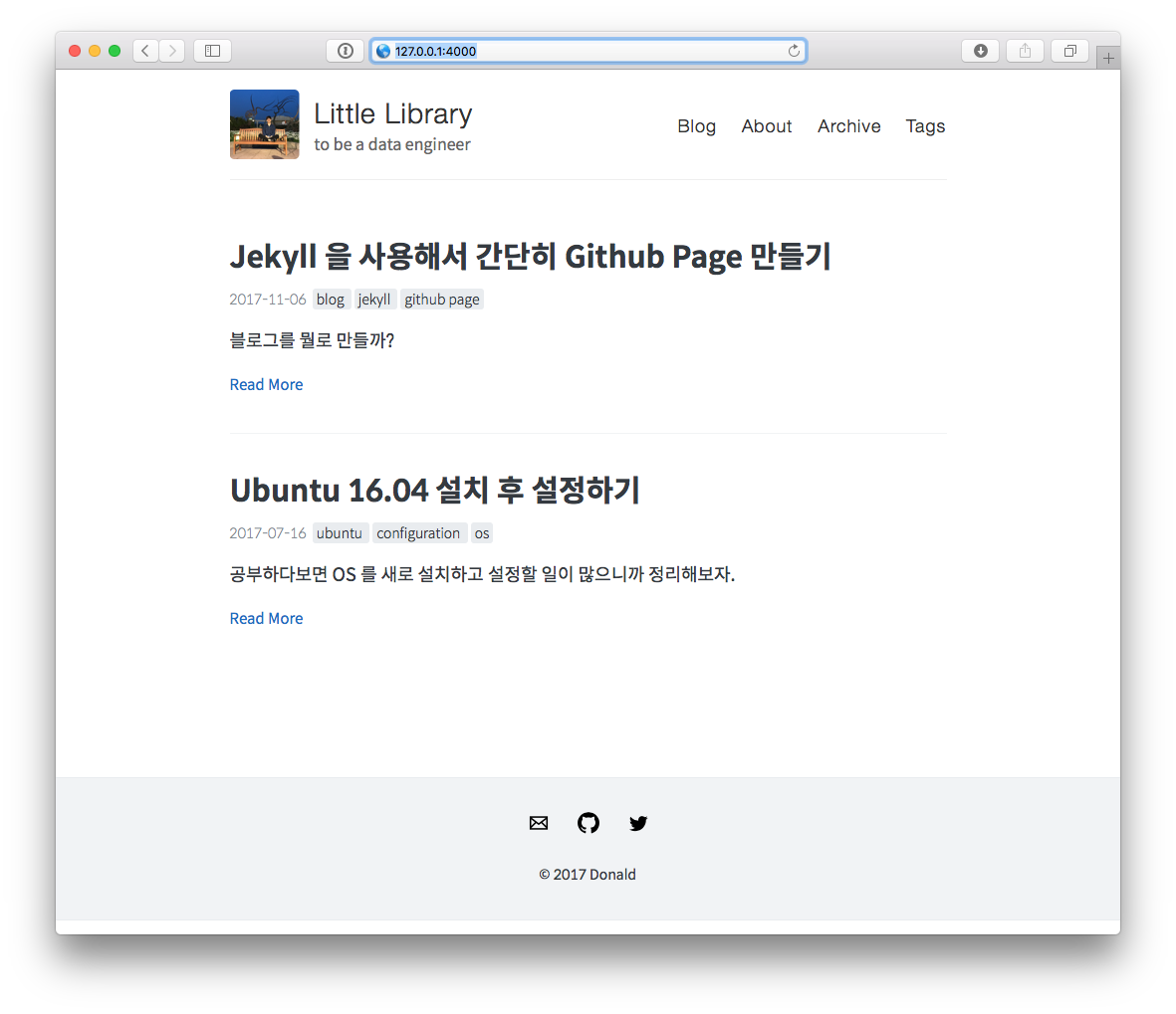 Github Blog Dev. Web